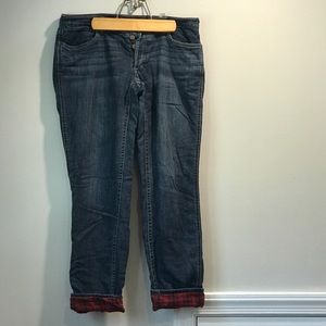 Eddie Bauer flannel lined jeans